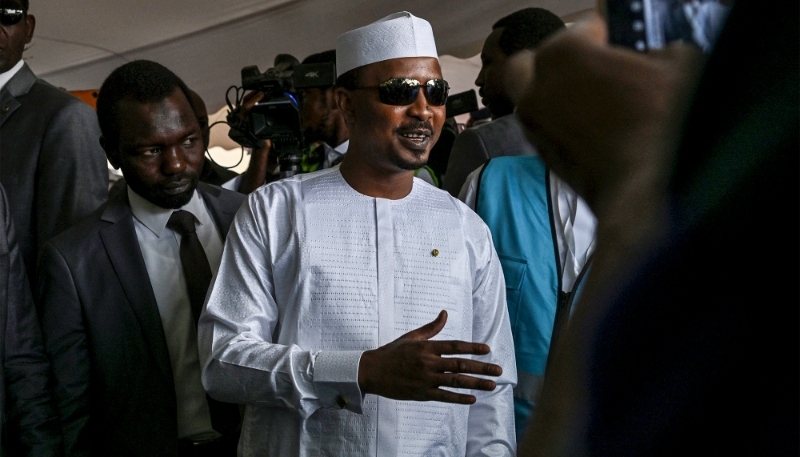 Le président du Tchad, Mahamat Idriss Deby, à N'Djamena le 6 mai 2024.