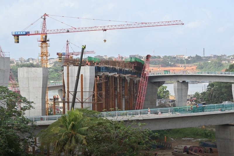 Le quatrième pont d'Abidjan, en mars 2023.