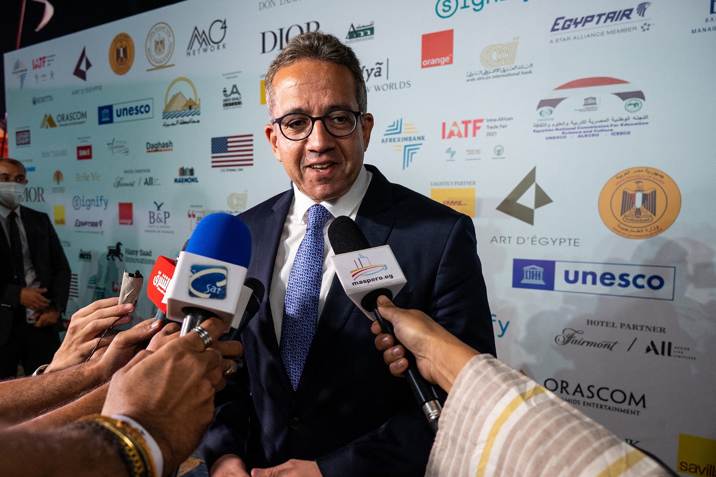 Le ministre égyptien Khaled el-Enany, le 23 octobre 2021.