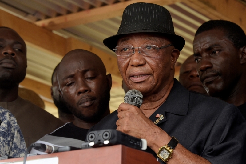 Le vice-président libérien Joseph Boakai à Monrovia, le 29 décembre 2017.