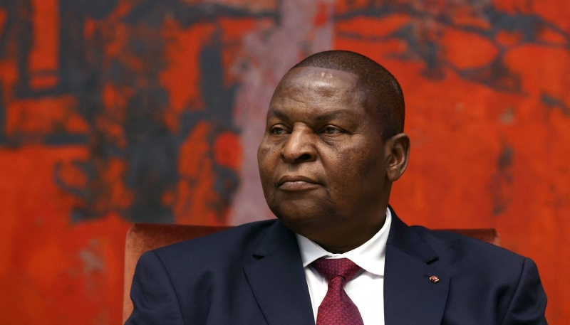 Le président de la République centrafricaine, Faustin-Archange Touadéra, lors de sa visite en Serbie, en février 2024.