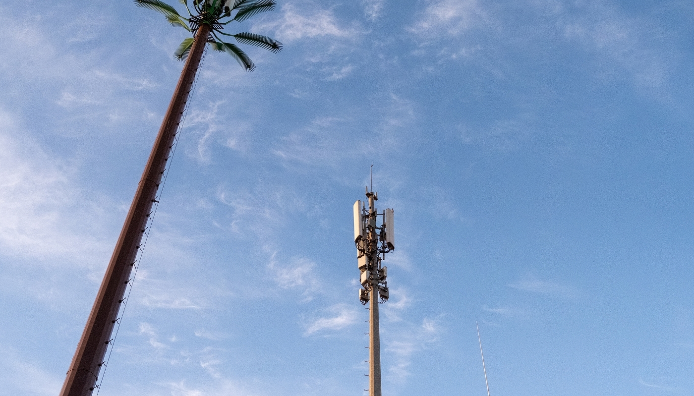Une antenne 5G à Casablanca, au Maroc, le 1er octobre 2023.