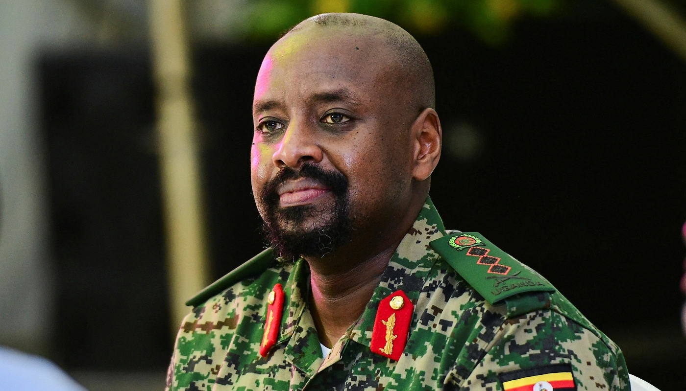 Muhoozi Kainerugaba, fils du président ougandais Yoweri Museveni, à Entebbe, en Ouganda, le 7 mai 2022.