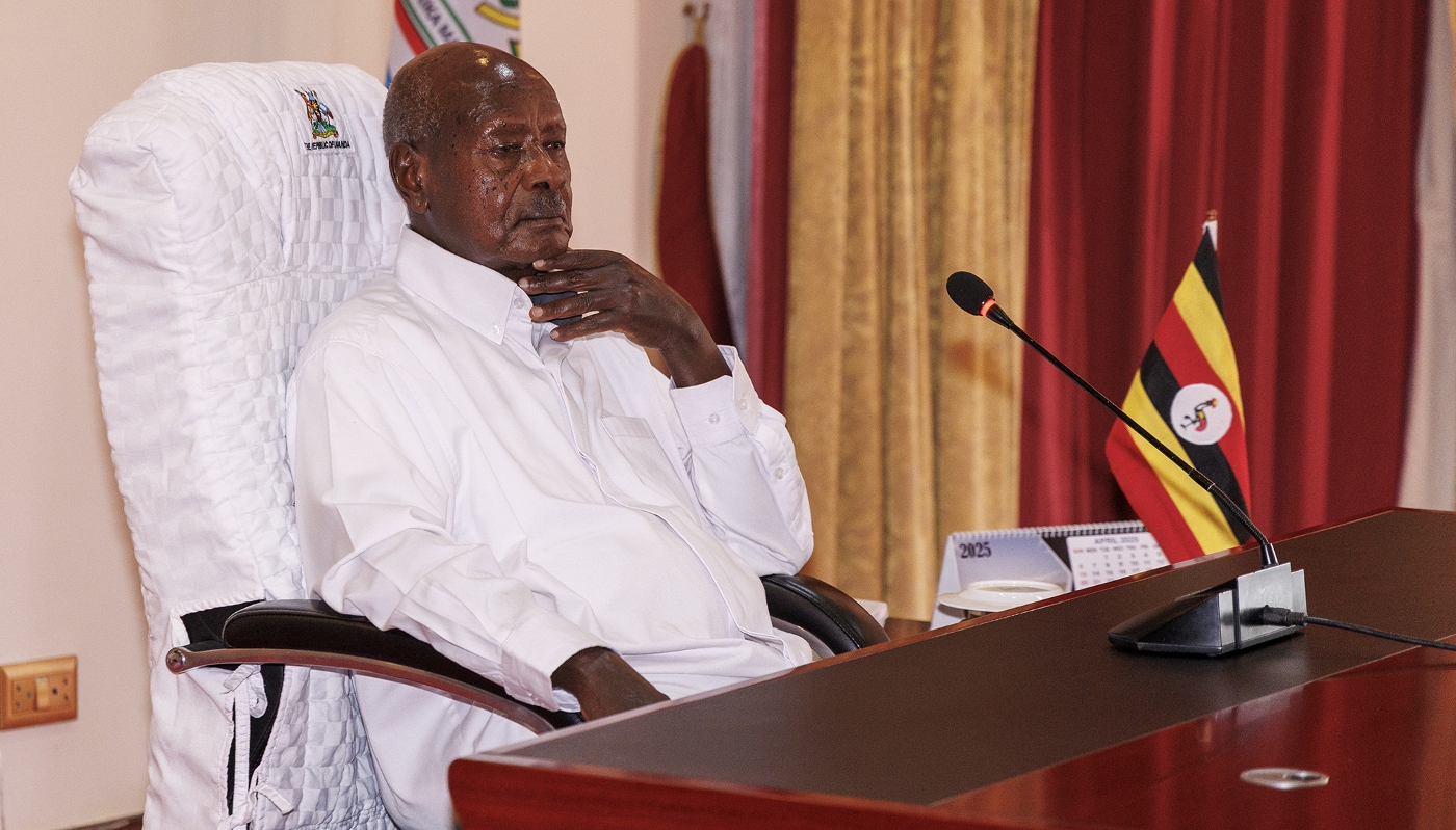 Le président ougandais, Yoweri Museveni, à Kampala, le 25 avril 2025.