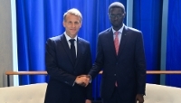 Le président sénégalais, Bassirou Diomaye Faye (à dr.), et son homologue français, Emmanuel Macron, à New York, le 22 septembre 2026.