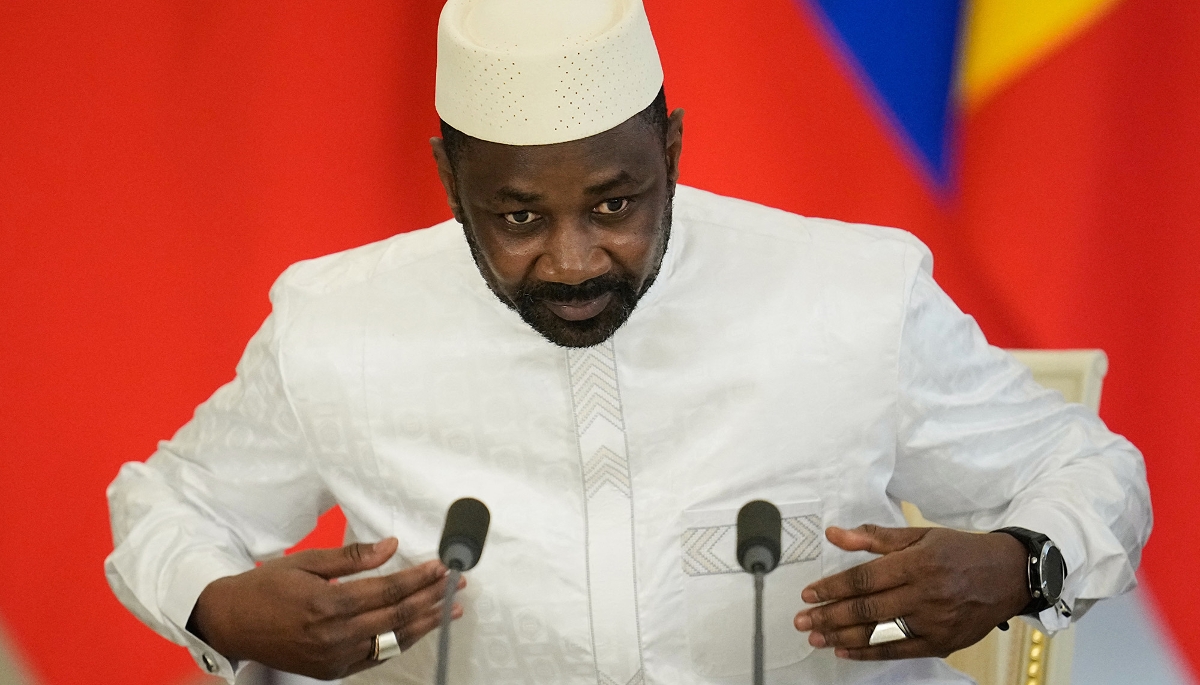 Le chef de la junte Assimi Goïta lors de sa visite d'État à Moscou, le 23 juin 2025. 
