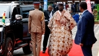 Le président guinéen Mamadi Doumbouya (au centre) lors du sommet Africa Forward, à Nairobi, le 12 mai 2026.
