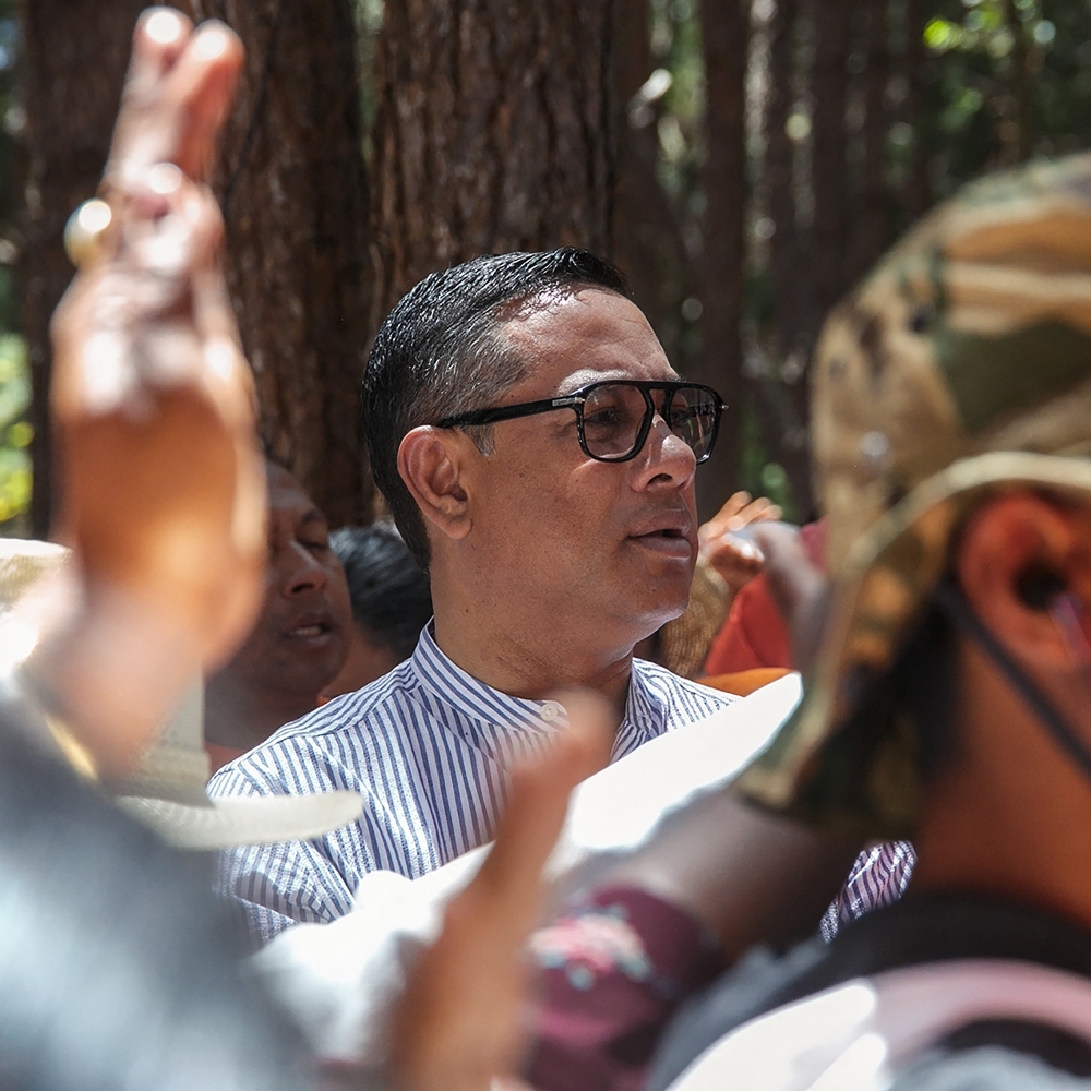 L'homme d'affaires malgache Maminiaina Ravatomanga, à Antananarivo, en octobre 2023.