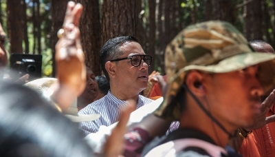 L'homme d'affaires malgache Maminiaina Ravatomanga, à Antananarivo, en octobre 2023.