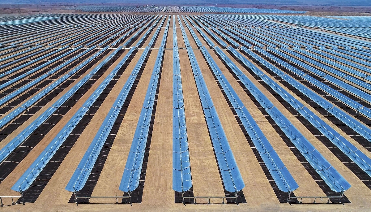 La centrale solaire Noor II, à Ouarzazate, au Maroc, en 2018.