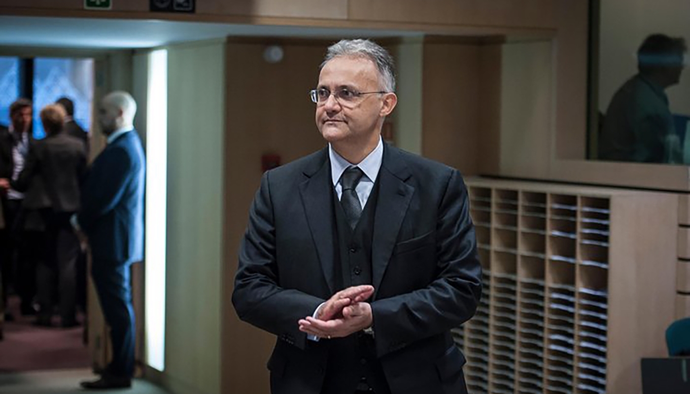 Mario Mauro, alors ministre italien de la défense, à Bruxelles, en 2013.