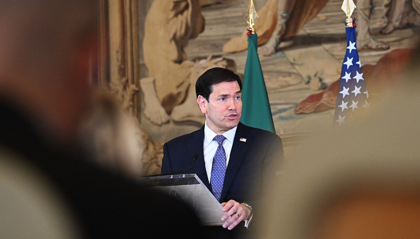 Le secrétaire d'État américain, Marco Rubio, à Lisbonne, le 8 octobre 2026.