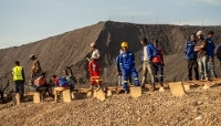 Des employés d'une mine de cuivre à Kitwe, en Zambie, en octobre 2018.