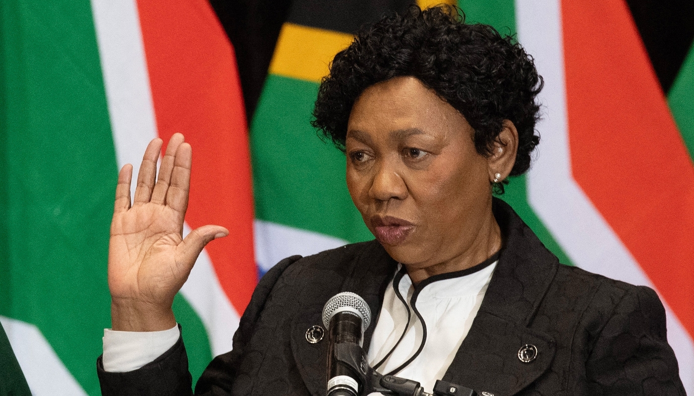 La ministre de la défense sud-africaine, Angie Motshekga, au Cap, en Afrique du Sud, en juillet 2024.