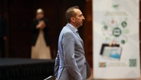 Le président du Conseil du renouveau économique algérien, Kamel Moula, à Alger, le 15 avril 2025.