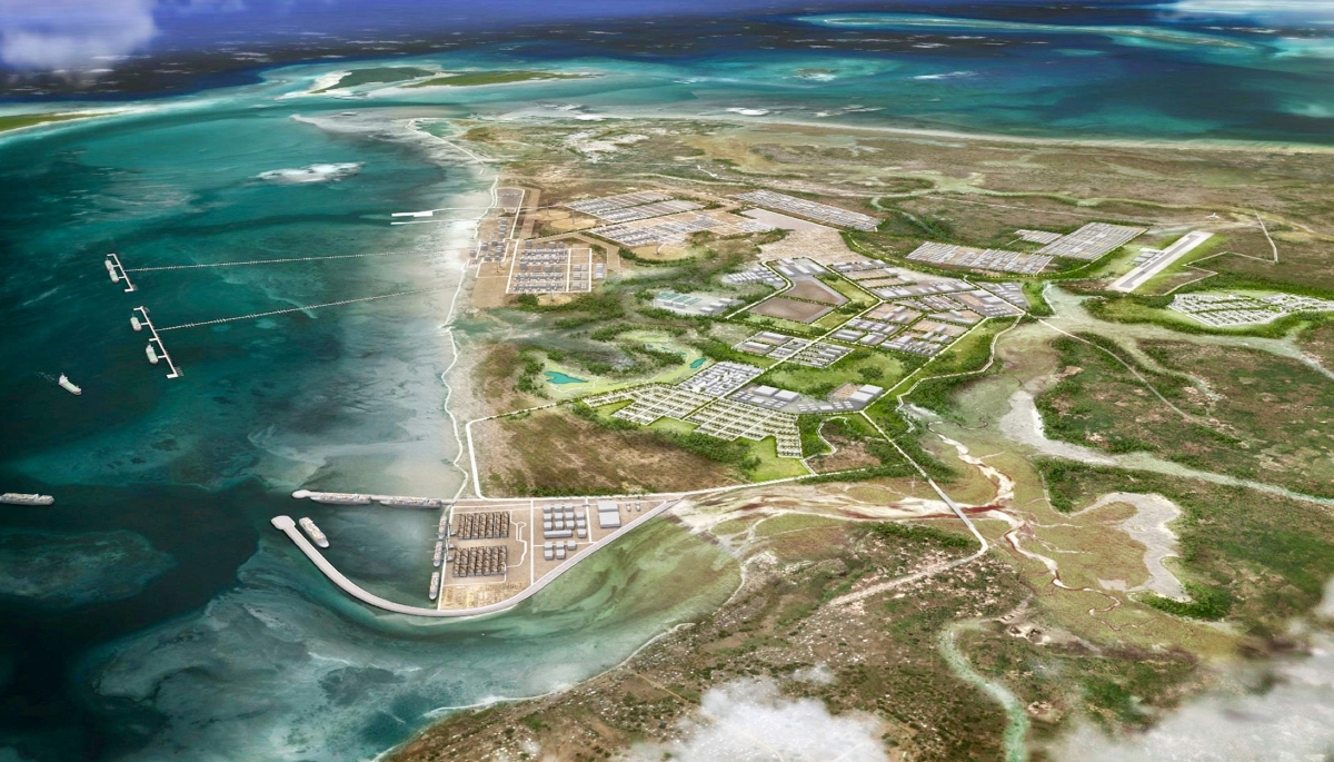 Le projet gazier d'ExxonMobil sur la péninsule d'Afungi, dans le nord du Mozambique.