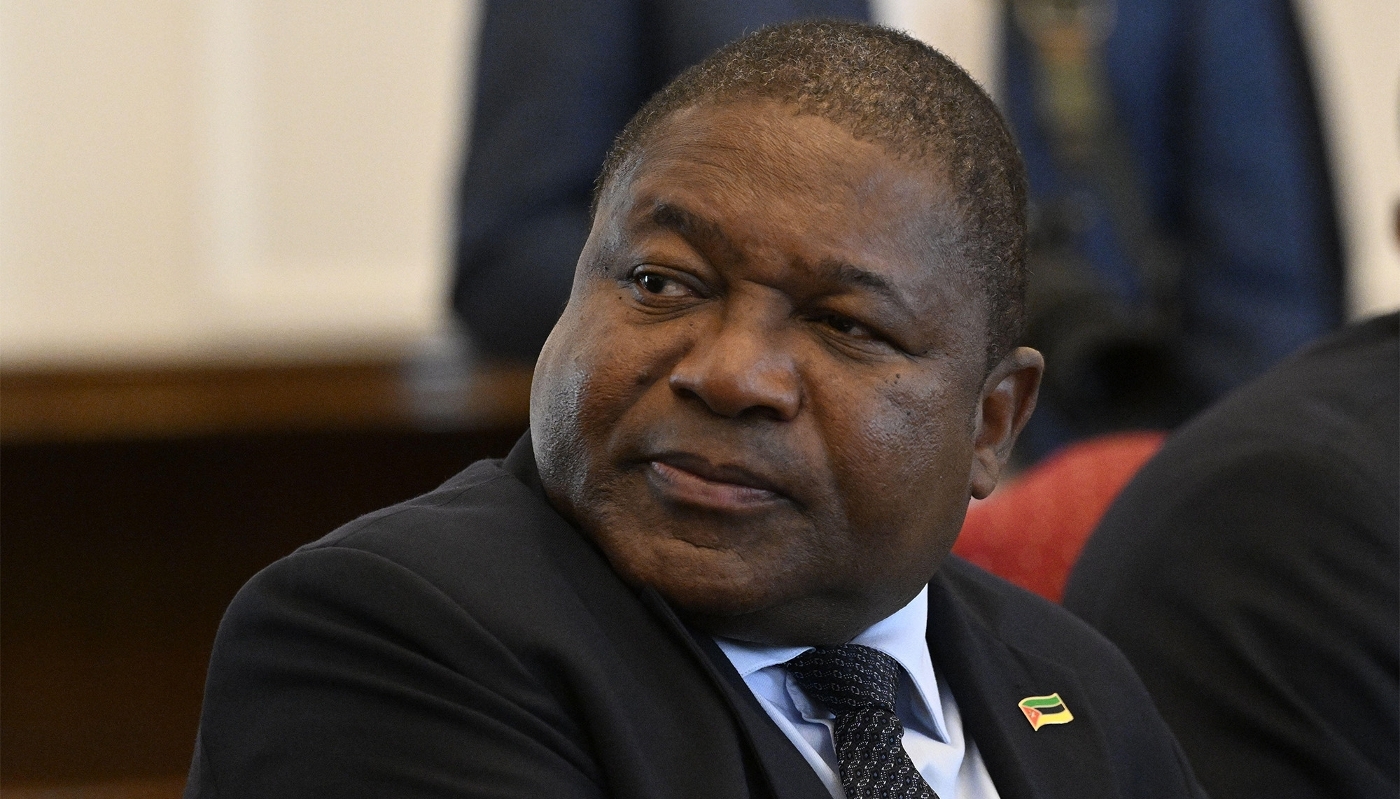 Le président mozambicain Filipe Nyusi à Prague (République tchèque), le 8 août 2023.