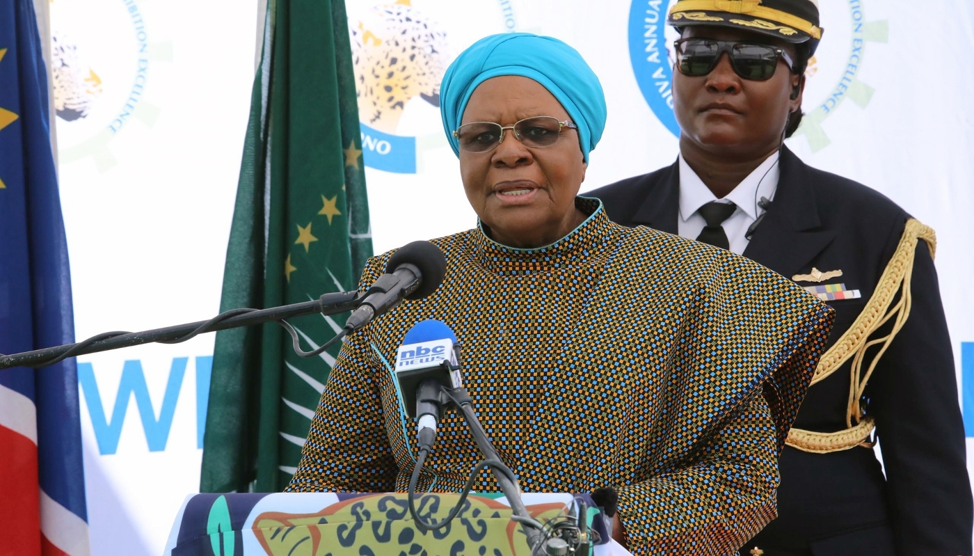 La présidente Netumbo Nandi-Ndaitwah, à Ongwediva, en Namibie, le 25 août 2025.