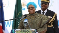 La présidente Netumbo Nandi-Ndaitwah, à Ongwediva, en Namibie, le 25 août 2025.