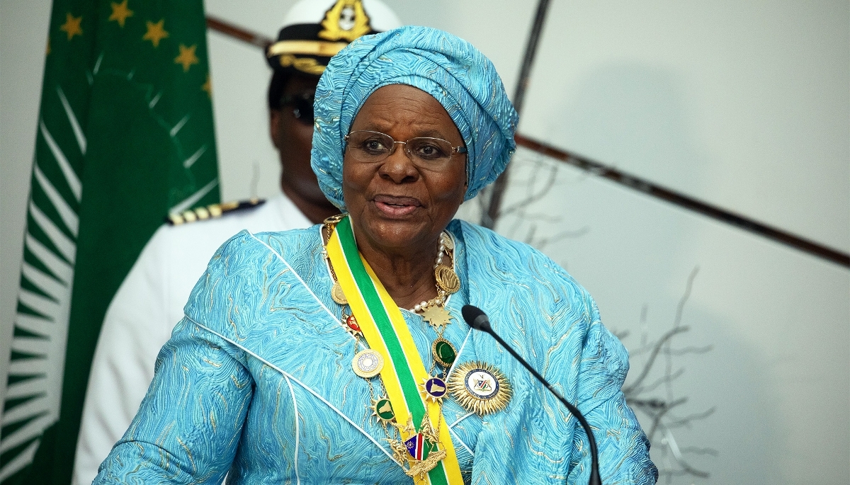 La présidente de la Namibie, Netumbo Nandi-Ndaitwah, à Windhoek, le 21 mars 2025.