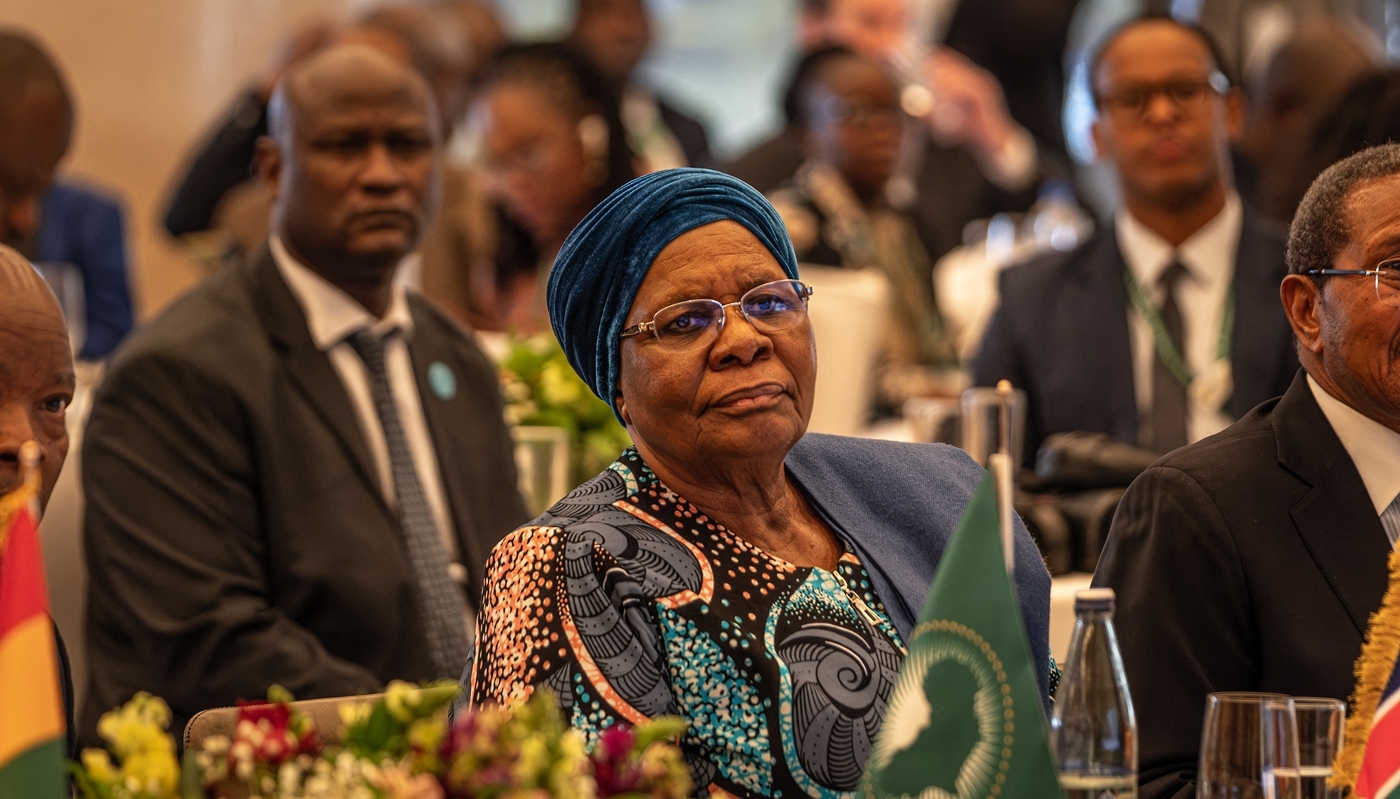 La présidente namibienne, Netumbo Nandi-Ndaitwah, à Addis-Abeba, en février 2026.