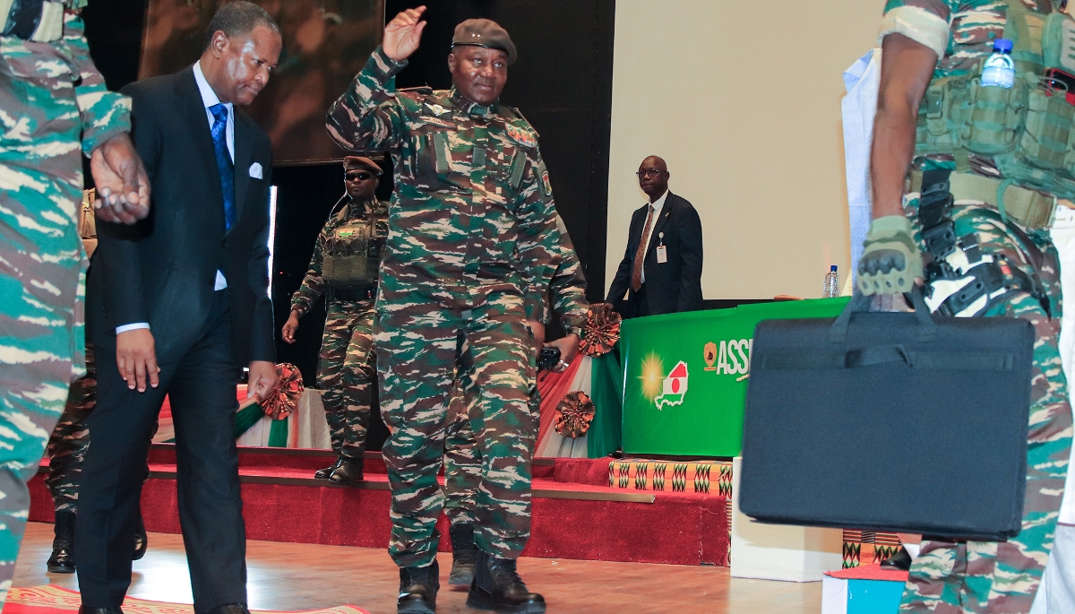 Le chef de la junte, Abdourahamane Tchiani, à Niamey, le 15 février 2025.