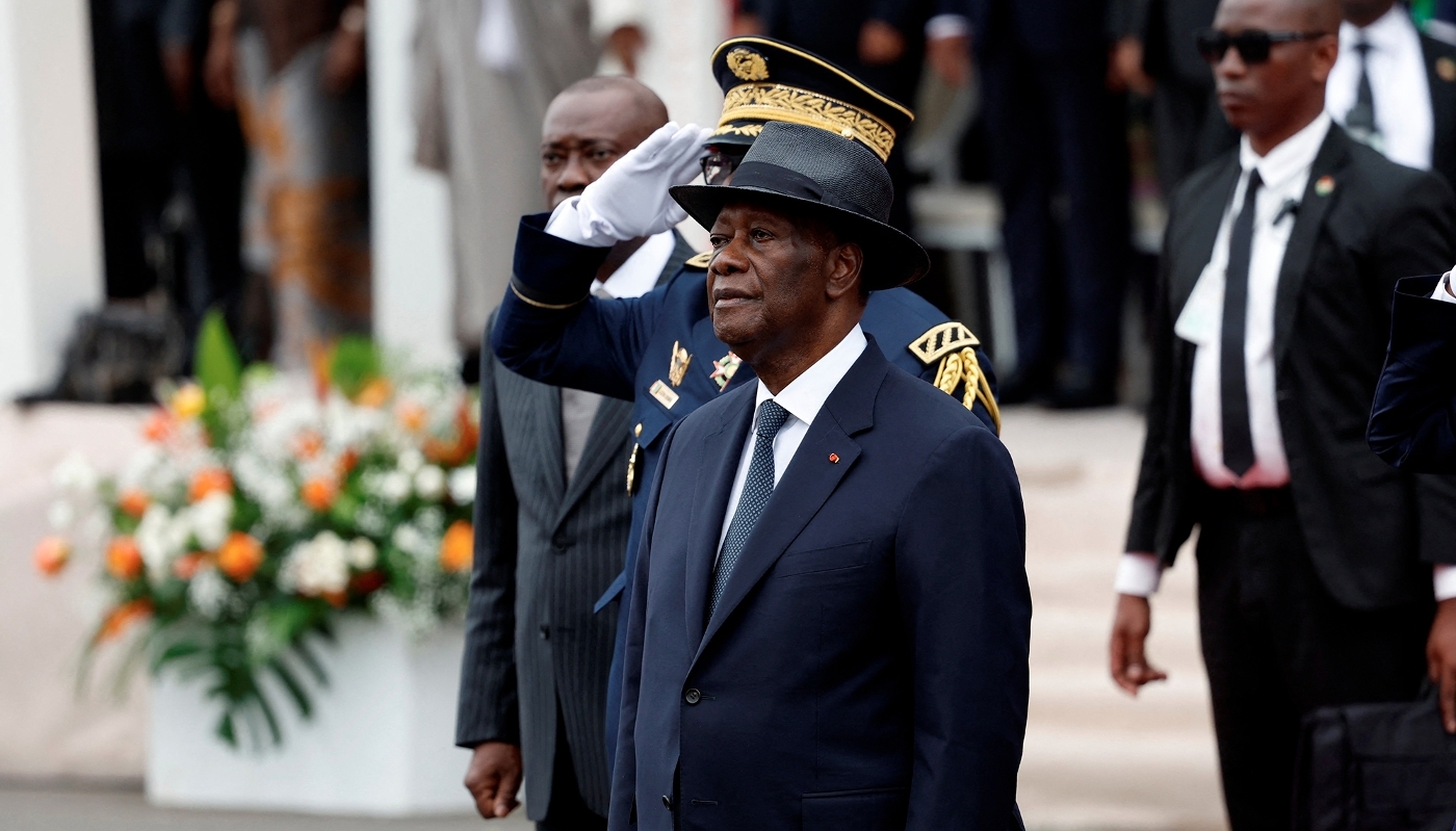 Le président de la Côte d'Ivoire, Alassane Ouattara, à Abidjan, le 7 août 2026.