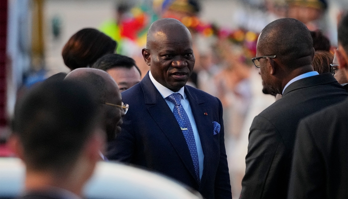 Le président gabonais, Brice Clotaire Oligui Nguema, à Pékin, en Chine, en septembre 2024.