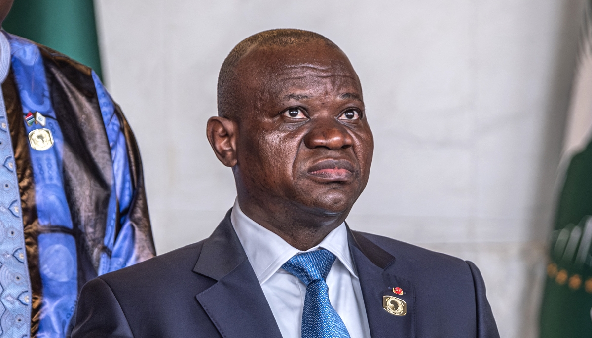 Le président gabonais, Brice Clotaire Oligui Nguema, à Addis-Abeba, le 14 février 2026.
