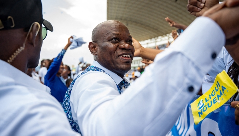 Le président gabonais, Brice Clotaire Oligui Nguema, à Libreville, le 29 mars 2025.