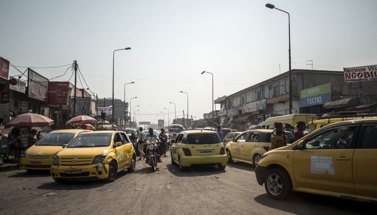 Trafic automobile à Kinshasa, en 2019.