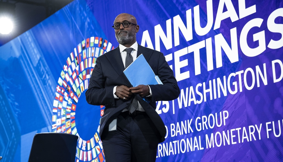 Abebe Aemro Selassie au meeting annuel du FMI et de la Banque mondiale, à Washington, le 16 octobre 2025.