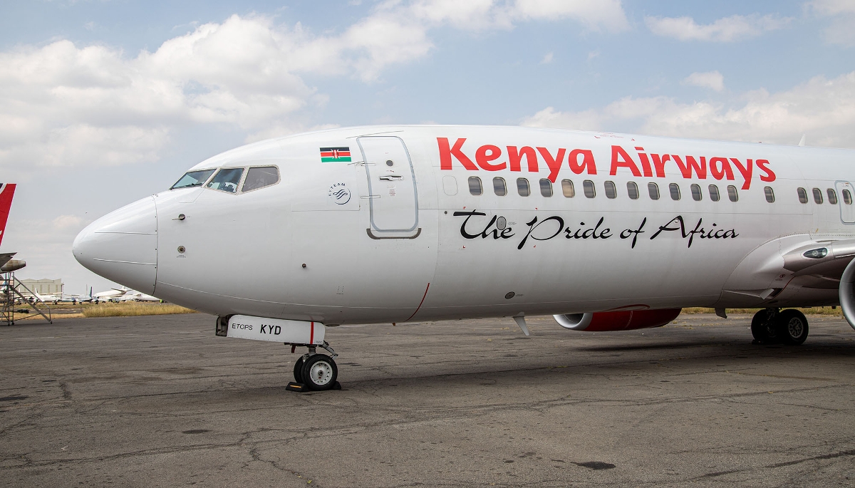 Un avion de Kenya Airways à l'aéroport de Nairobi, en juin 2023.