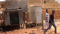 Un transformateur électrique détruit par une frappe de drone, à Khartoum, le 12 août 2026. 
