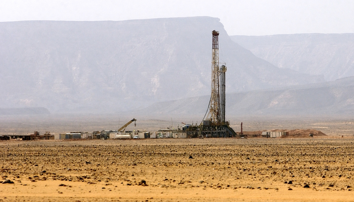 Un puits de pétrole dans le Sud-Ouest libyen, en 2020.