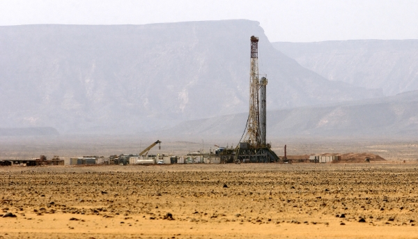 Un puits de pétrole dans le Sud-Ouest libyen, en 2020.