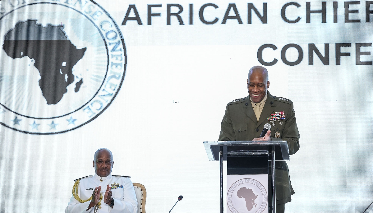 Le général Michael Langley lors de la cérémonie d'inauguration de l'African Chiefs of Defence Conference, le  28 mai, à Nairobi, Kenya.