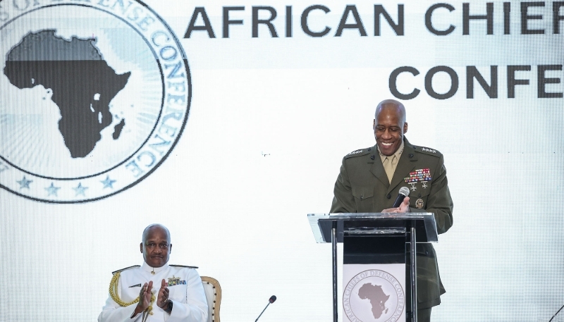 Le général Michael Langley lors de la cérémonie d'inauguration de l'African Chiefs of Defence Conference, le  28 mai, à Nairobi, Kenya.