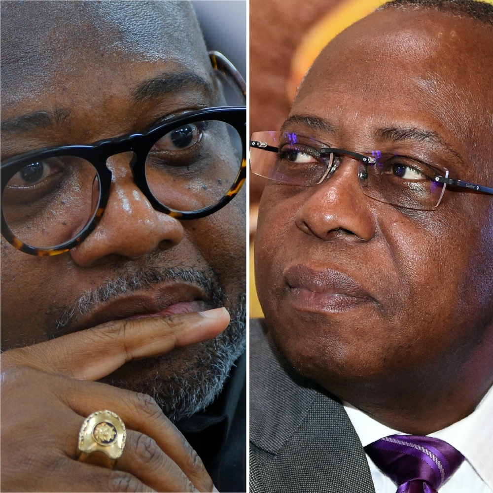Randy Abbey, le patron du Ghana Cocoa Board, et Yves Brahima Koné, le directeur du Conseil café-cacao ivoirien.