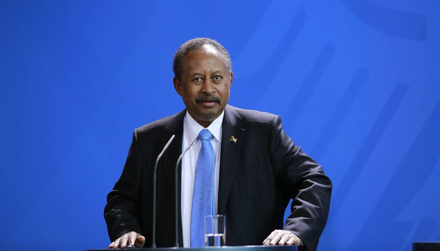 Abdallah Hamdok, alors premier ministre du Soudan, à Berlin, le 14 février 2020.