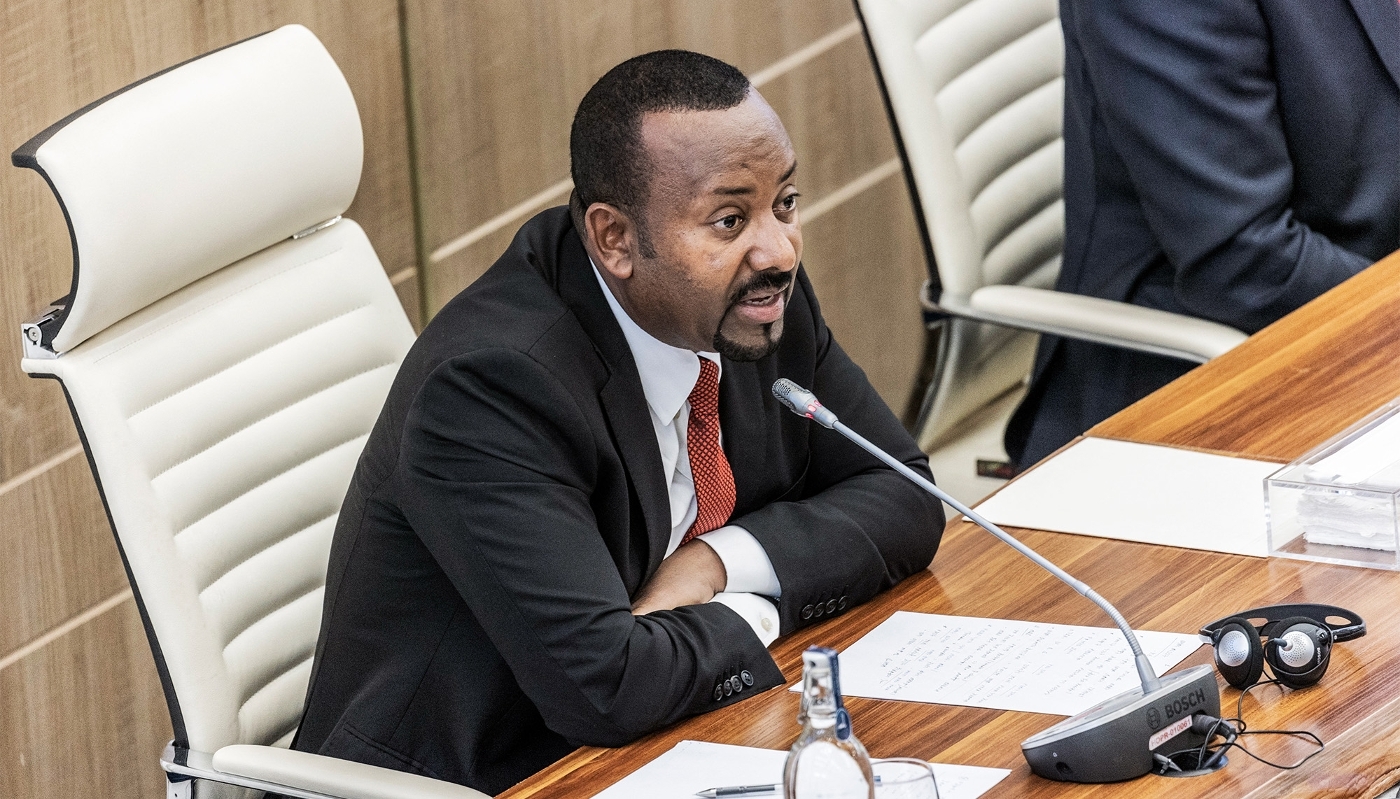 Le premier ministre éthiopien Abiy Ahmed lors d'une session du Parlement à Addis-Abeba, en Éthiopie, le 28 mars 2023.