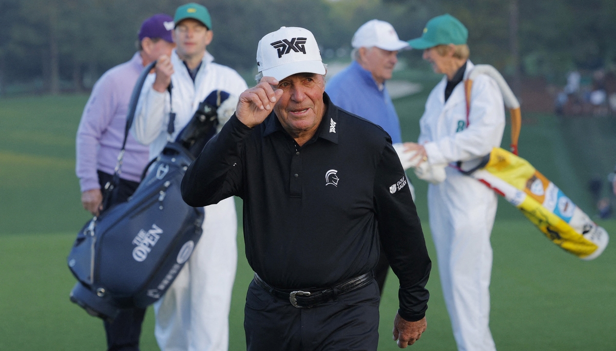 Gary Player durant le Masters d'Augusta, aux États-Unis, le 10 avril 2025.