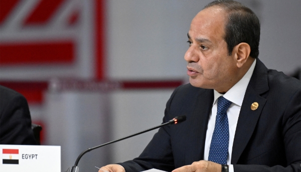 Le président égyptien Abdel Fattah al-Sissi à Kazan, en Russie, le 23 octobre 2024. 