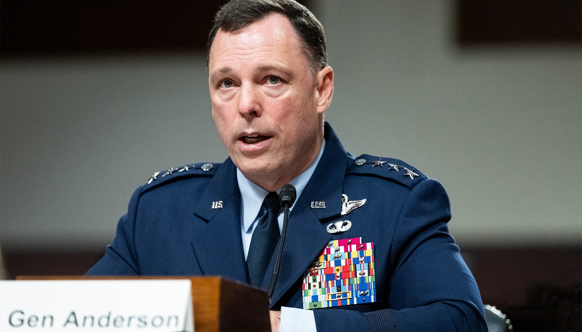 Le général à la tête de l'Africom, Dagvin Anderson, devant le Sénat américain, à Washington, le 22 juillet 2025.