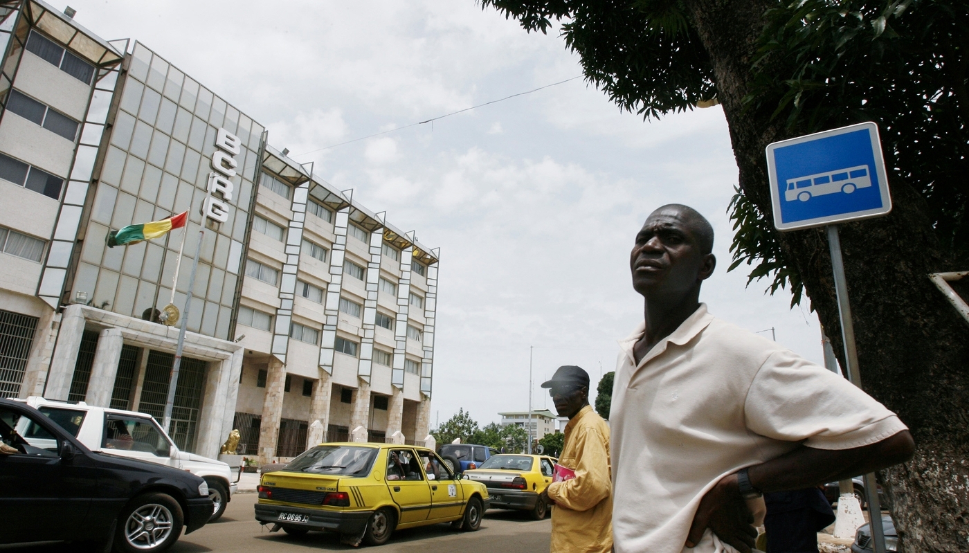 La Banque centrale de la République de Guinée, à Conakry, le 1er juillet 2010.