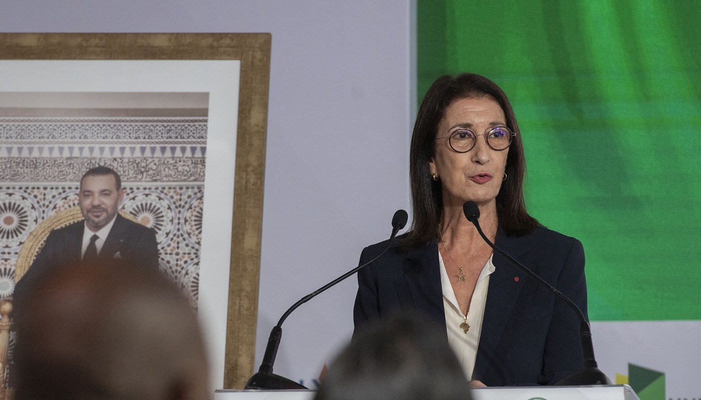 La directrice générale de l'Office national des hydrocarbures et des mines, Amina Benkhadra à Rabat, le 15 septembre 2022.