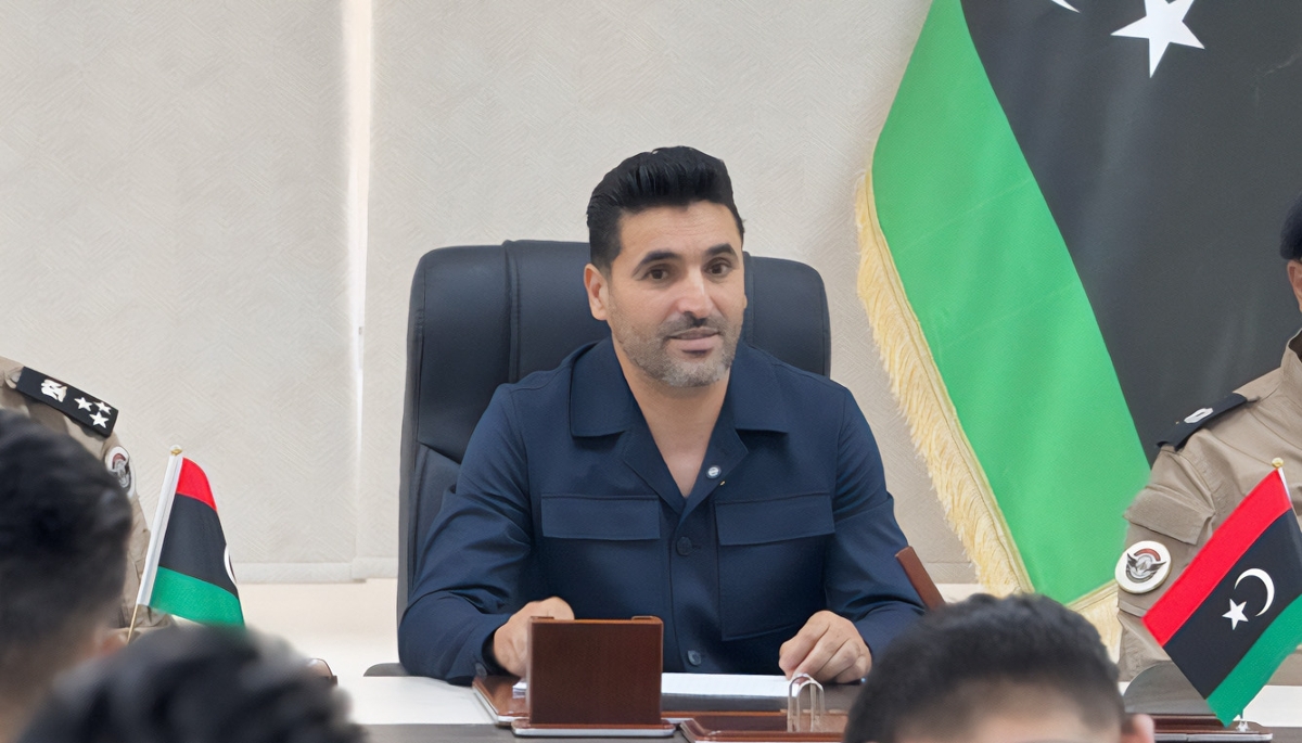 Le chef du Stability Support Apparatus, Hassan Bouzriba, à Tripoli, en juillet 2025.