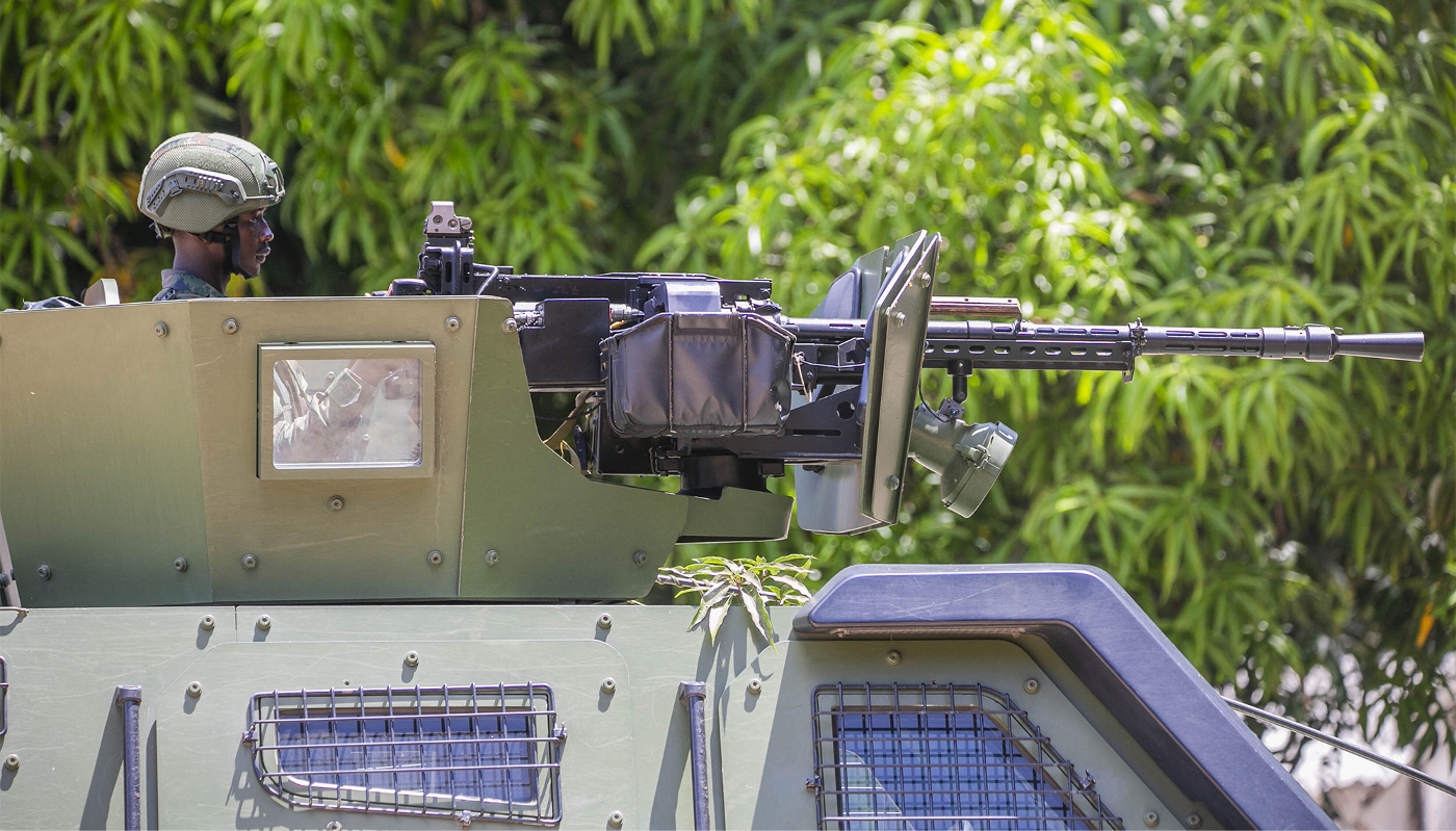 Un militaire rwandais à Palma, dans la province de Cabo Delgado, au Mozambique, en décembre 2023.