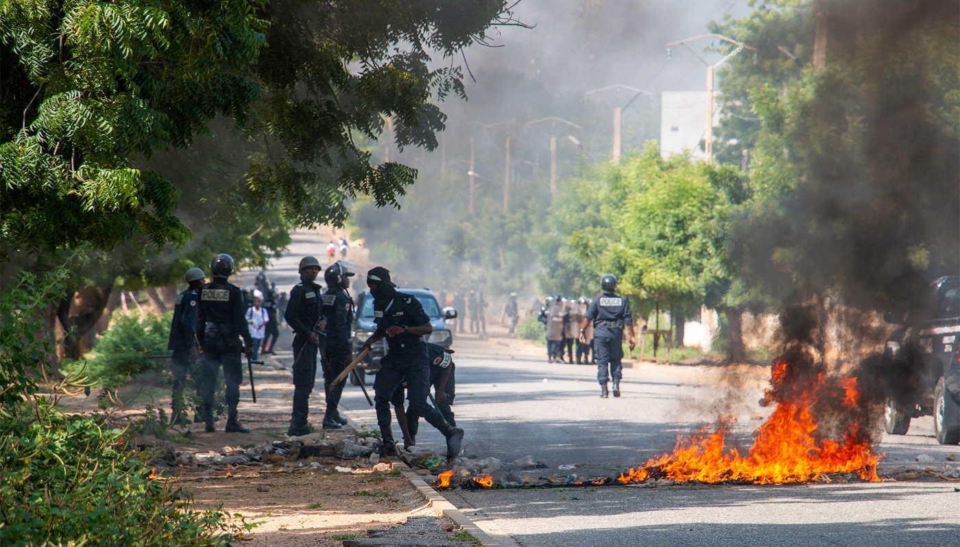 Membres de la police camerounaise à Garoua, au Cameroun, le 21 octobre 2025.