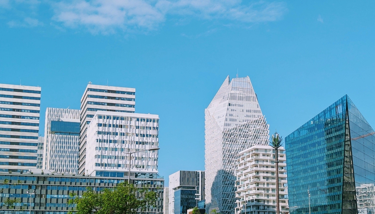 Le quartier d'affaires de Casablanca Finance City, en avril 2025. 